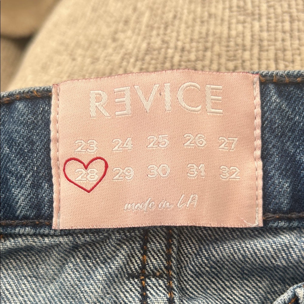 REVICE Blue Patchwork Cropped Jeans - image 6